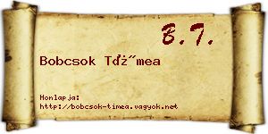 Bobcsok Tímea névjegykártya